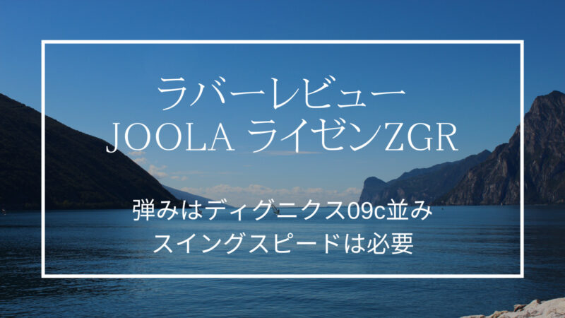 卓球ラバー JOOLA ライゼンZGRレビュー【弾みはディグニクス09c並み！】 | あき茶ブログ